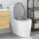 vidaXL Toiletbril Antraciet 47 x 37 x 4 cm Duroplast