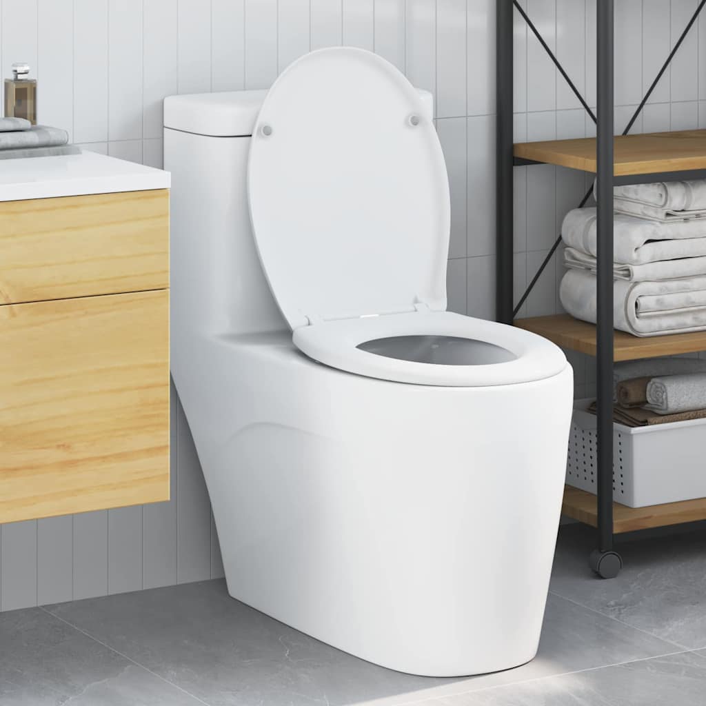 vidaXL Toiletbril Antraciet 47 x 37 x 4 cm Duroplast