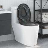 vidaXL Toilet Seat Anthracite 47 x 37 x 4 cm Duroplast