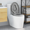 vidaXL Toilet Seat Anthracite 47 x 37 x 4 cm Duroplast