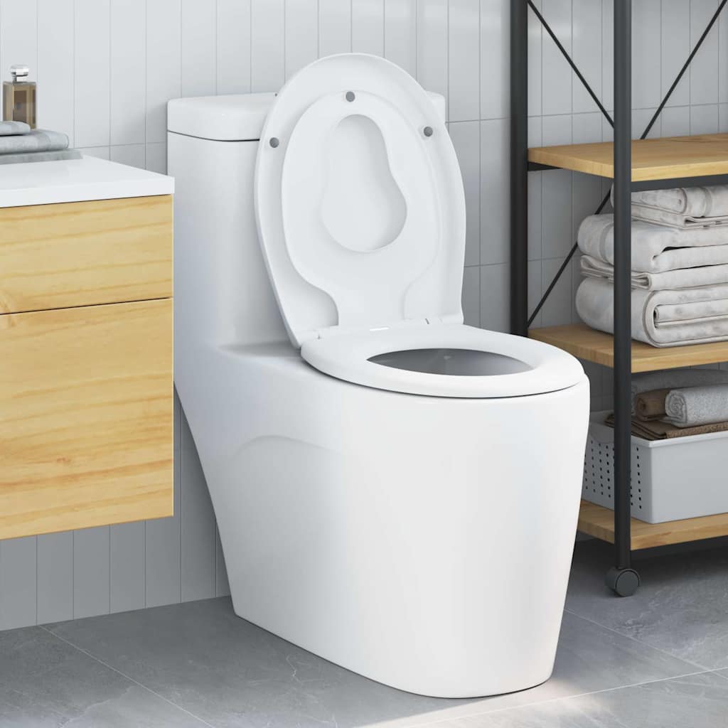 vidaXL Toilet Seat Anthracite 47 x 37 x 4 cm Duroplast