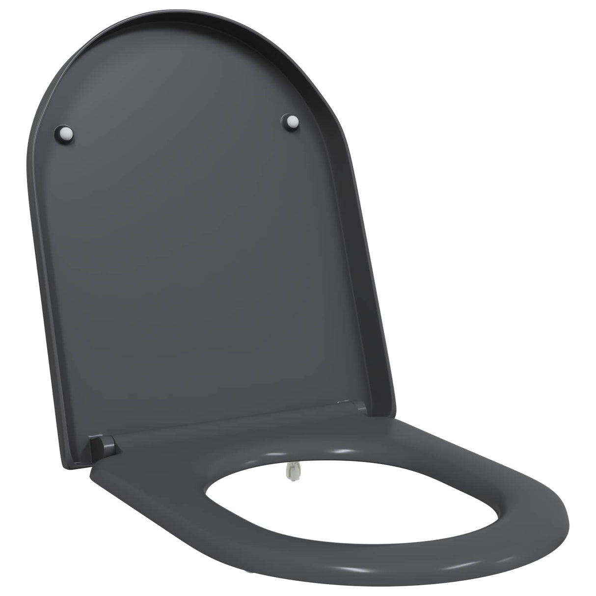 vidaXL Toiletbril Antraciet 49 x 36 x 4 cm Duroplast
