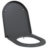 vidaXL Toiletbril Antraciet 49 x 36 x 4 cm Duroplast