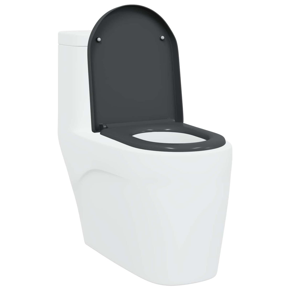 vidaXL Toiletbril Antraciet 49 x 36 x 4 cm Duroplast