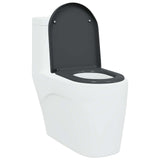 vidaXL Toiletbril Antraciet 49 x 36 x 4 cm Duroplast