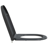 vidaXL Toiletbril Antraciet 49 x 36 x 4 cm Duroplast
