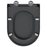 vidaXL Toiletbril Antraciet 49 x 36 x 4 cm Duroplast