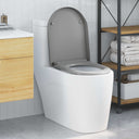vidaXL Toiletbril Antraciet 49 x 36 x 4 cm Duroplast