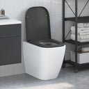 vidaXL Toiletbril Antraciet 47,5 x 35 x 3,6 cm Duroplast