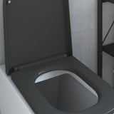 vidaXL Toiletbril Antraciet 47,5 x 35 x 3,6 cm Duroplast