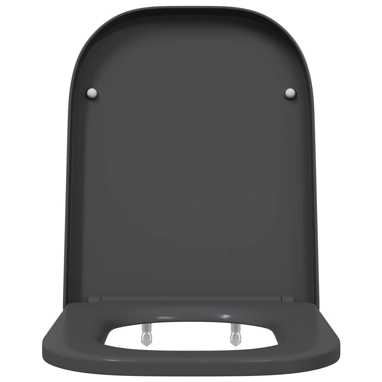 vidaXL Toiletbril Antraciet 47,5 x 35 x 3,6 cm Duroplast