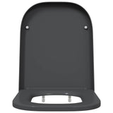 vidaXL Toiletbril Antraciet 47,5 x 35 x 3,6 cm Duroplast