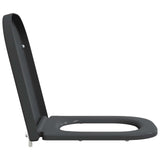 vidaXL Toiletbril Antraciet 47,5 x 35 x 3,6 cm Duroplast