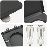 vidaXL Toiletbril Antraciet 47,5 x 35 x 3,6 cm Duroplast