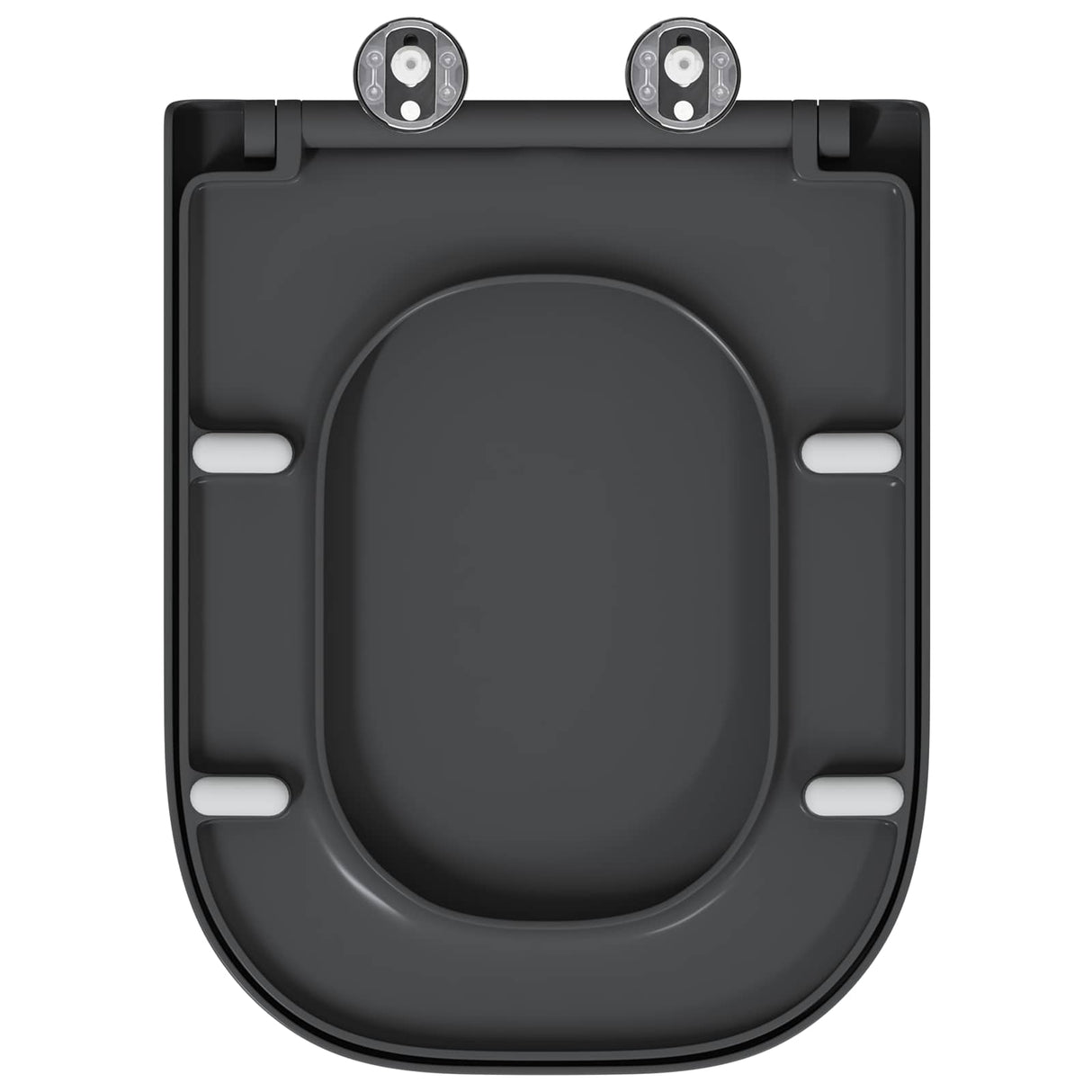 vidaXL Toiletbril Antraciet 47,5 x 35 x 3,6 cm Duroplast
