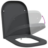 vidaXL Toiletbril Antraciet 47,5 x 35 x 3,6 cm Duroplast