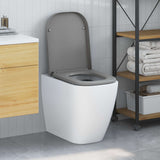 vidaXL Toiletbril Antraciet 47,5 x 35 x 3,6 cm Duroplast