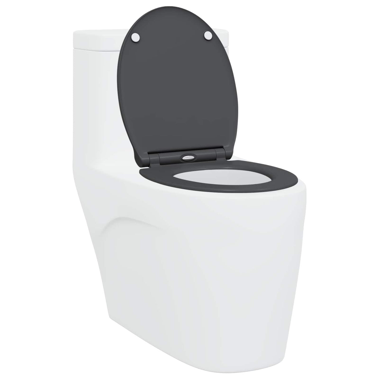 vidaXL Toiletbril Antraciet 47 x 37,5 x 3,8 cm Duroplast