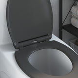 vidaXL Toiletbril Antraciet 47 x 37,5 x 3,8 cm Duroplast