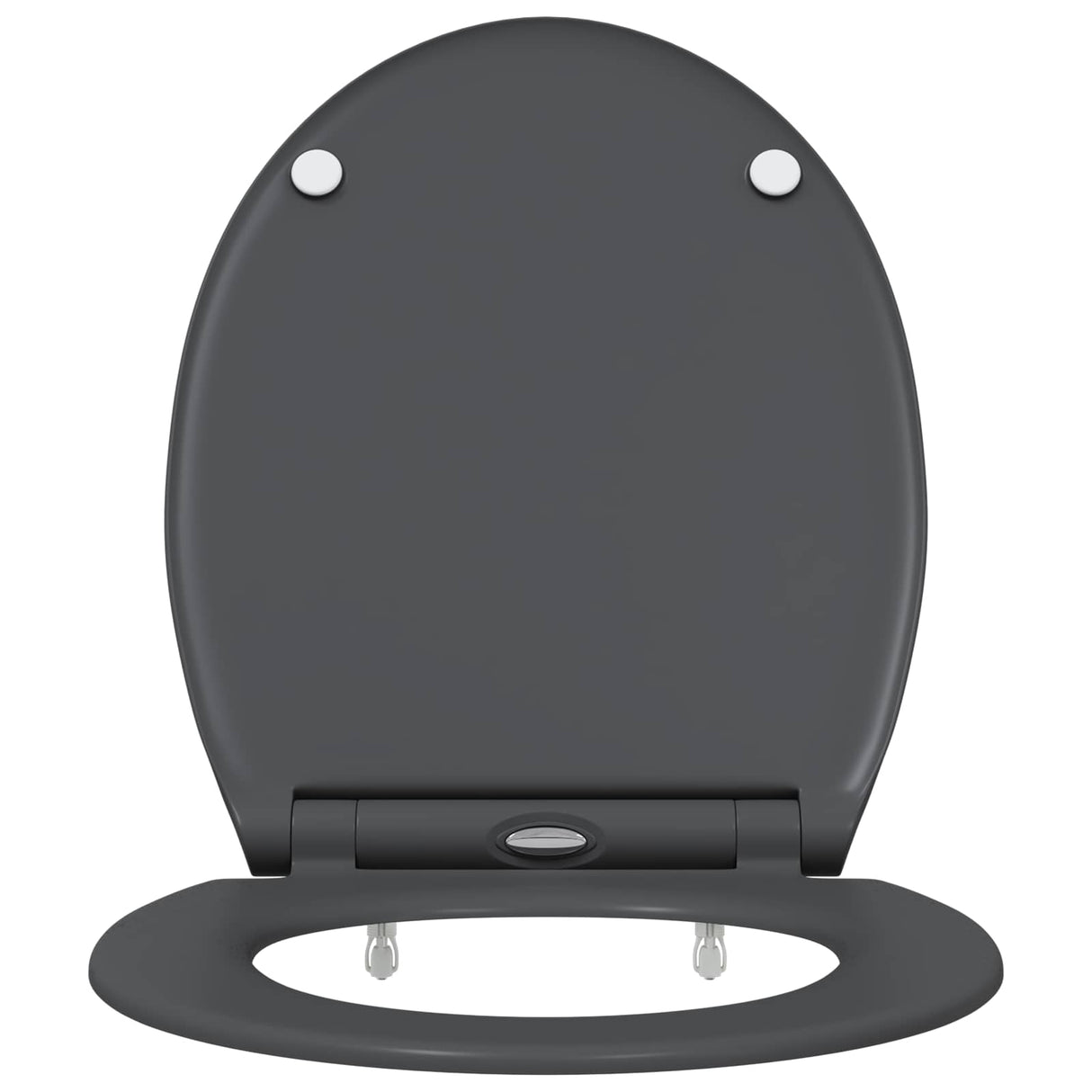 vidaXL Toiletbril Antraciet 47 x 37,5 x 3,8 cm Duroplast