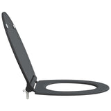 vidaXL Toiletbril Antraciet 47 x 37,5 x 3,8 cm Duroplast