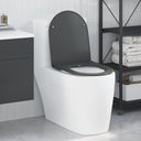 vidaXL Toiletbril Antraciet 47 x 36 x 3,4 cm Duroplast