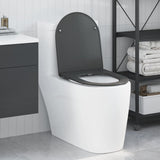 vidaXL Toiletbril Antraciet 47 x 36 x 3,4 cm Duroplast