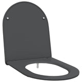 vidaXL Toiletbril Antraciet 47 x 36 x 3,4 cm Duroplast