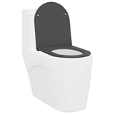 vidaXL Toiletbril Antraciet 47 x 36 x 3,4 cm Duroplast