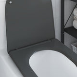 vidaXL Toiletbril Antraciet 47 x 36 x 3,4 cm Duroplast