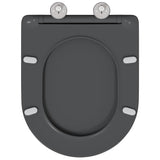 vidaXL Toiletbril Antraciet 47 x 36 x 3,4 cm Duroplast