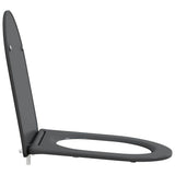 vidaXL Toiletbril Antraciet 47 x 36 x 3,4 cm Duroplast