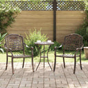 vidaXL Garden Chair 2 pcs Bronze 55 x 56.5 x 91 cm Aluminium