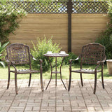 vidaXL Garden Chair 2 pcs Bronze 55 x 56.5 x 91 cm Aluminium