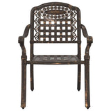 vidaXL Garden Chair 2 pcs Bronze 55 x 56.5 x 91 cm Aluminium