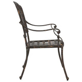 vidaXL Garden Chair 2 pcs Bronze 55 x 56.5 x 91 cm Aluminium