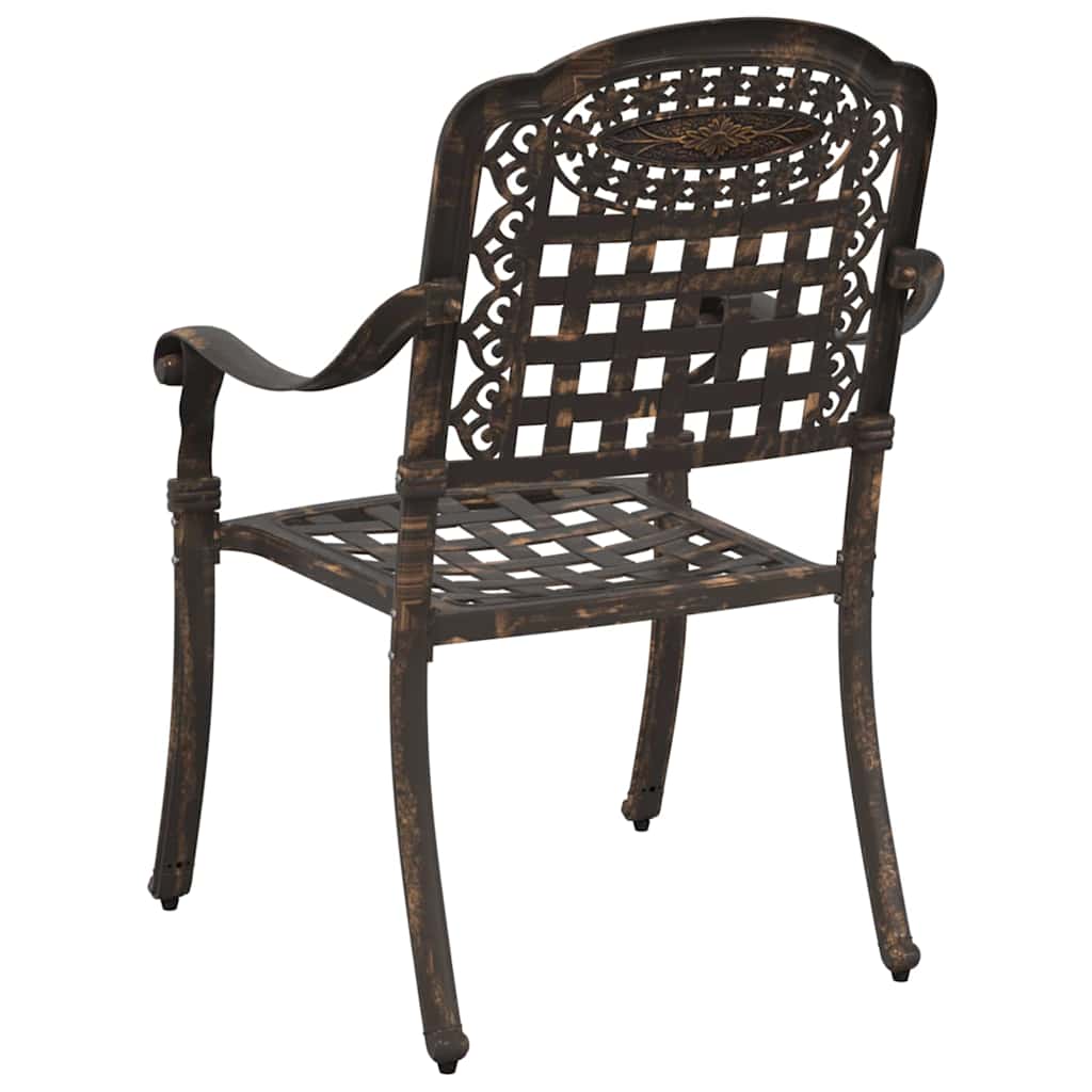 vidaXL Garden Chair 2 pcs Bronze 55 x 56.5 x 91 cm Aluminium