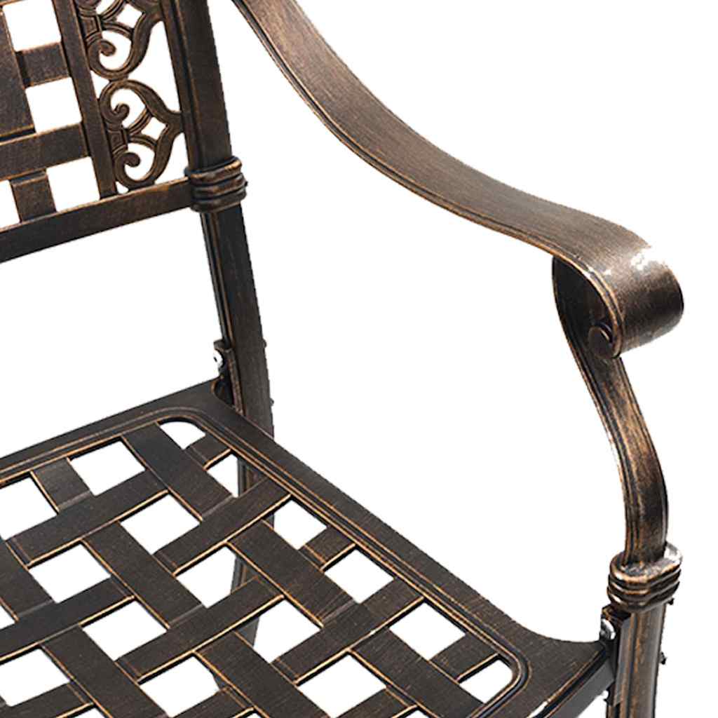 vidaXL Garden Chair 2 pcs Bronze 55 x 56.5 x 91 cm Aluminium