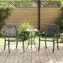 vidaXL Garden Chair 2 pcs Bronze 55 x 56.5 x 91 cm Aluminium