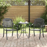 vidaXL Garden Chair 2 pcs Bronze 55 x 56.5 x 91 cm Aluminium