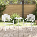 vidaXL Garden Chair 2 pcs Bronze 55 x 56.5 x 91 cm Aluminium
