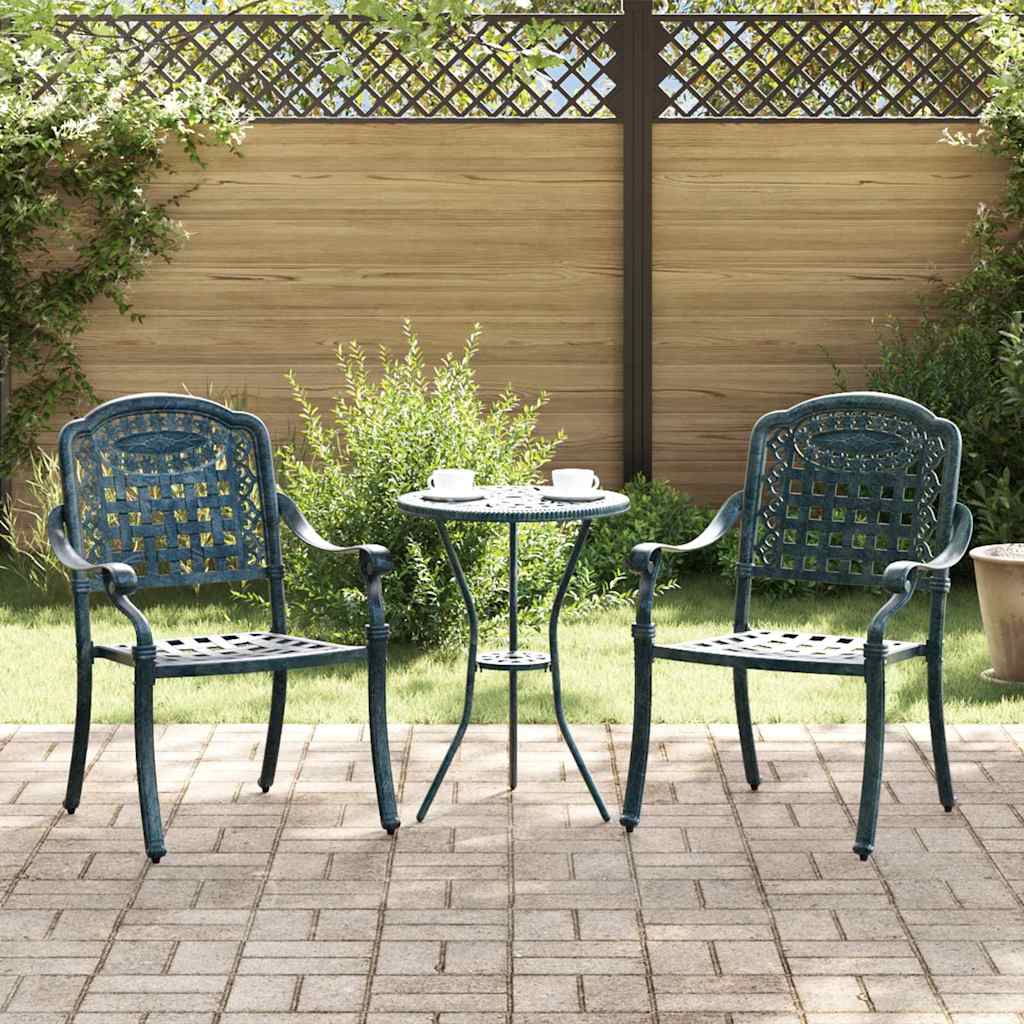 vidaXL Garden Chair 2 pcs Bronze 55 x 56.5 x 91 cm Aluminium