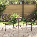 vidaXL Tuinstoel 2 pcs Brons 56 x 55 x 92.5cm Aluminium