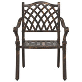 vidaXL Tuinstoel 2 pcs Brons 56 x 55 x 92.5cm Aluminium