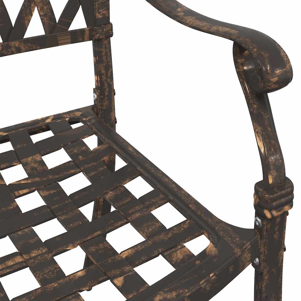 vidaXL Tuinstoel 2 pcs Brons 56 x 55 x 92.5cm Aluminium