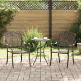 vidaXL Garden Chair 2 pcs Bronze 55 x 55 x 92.5cm Aluminium