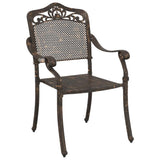 vidaXL Garden Chair 2 pcs Bronze 55 x 55 x 92.5cm Aluminium