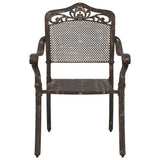 vidaXL Garden Chair 2 pcs Bronze 55 x 55 x 92.5cm Aluminium