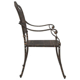 vidaXL Garden Chair 2 pcs Bronze 55 x 55 x 92.5cm Aluminium