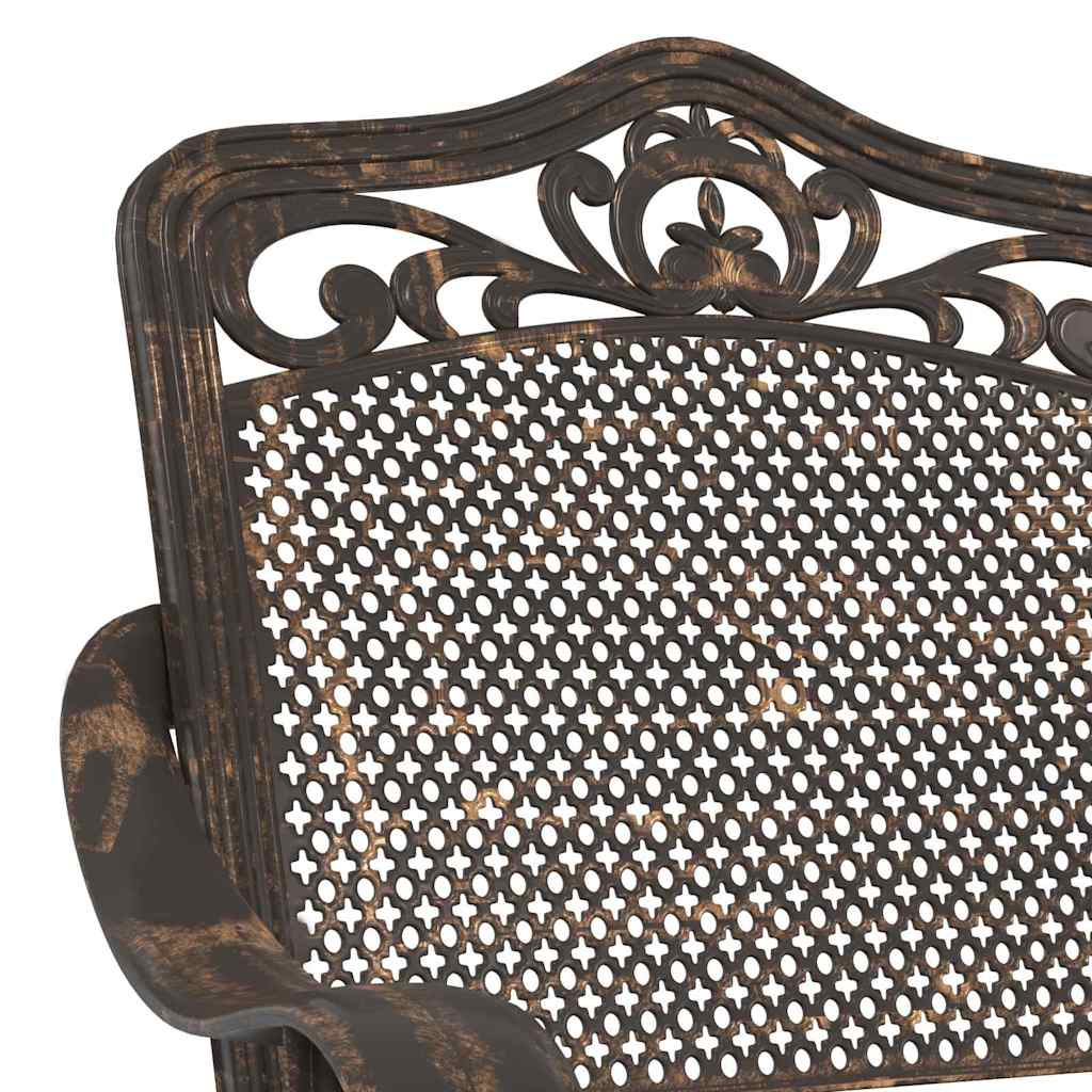 vidaXL Garden Chair 2 pcs Bronze 55 x 55 x 92.5cm Aluminium